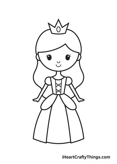 cute princess cartoon|how to draw cartoon princess.